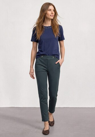 STREET ONE Slim fit Pants in Green: front