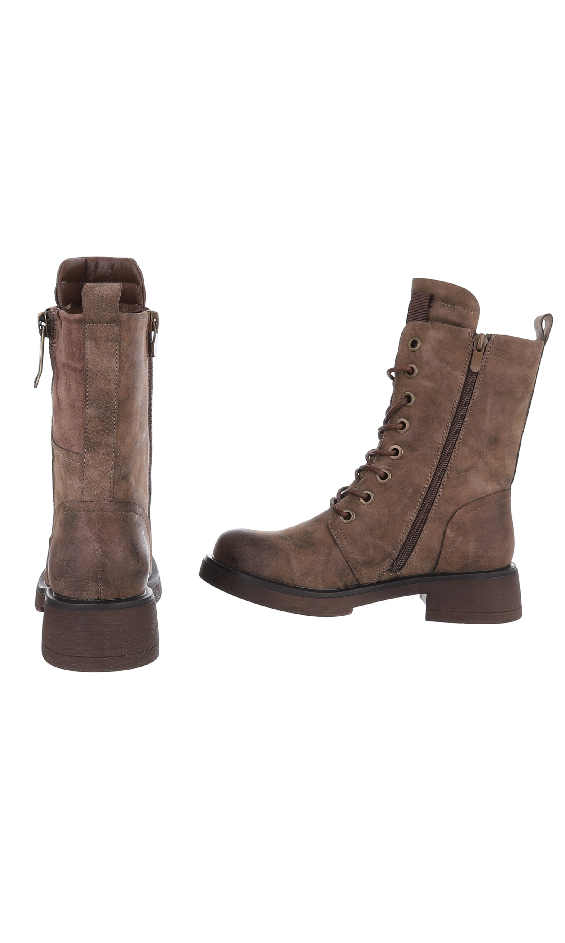 Ital-Design Schnürstiefelette in Braun