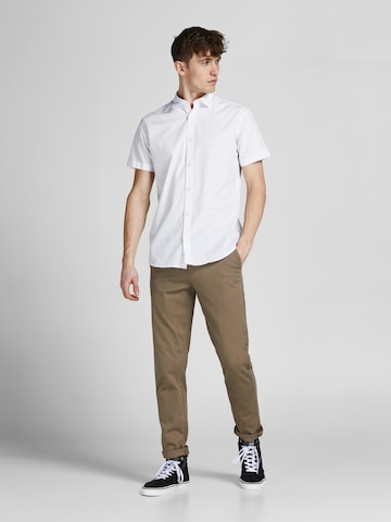 JACK & JONES Regular fit Button Up Shirt 'Joe' in White