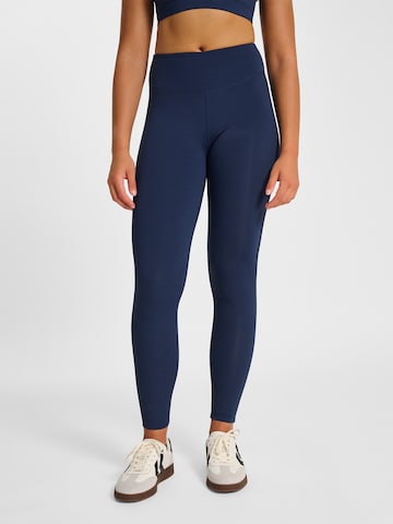 Hummel Skinny Sportbroek 'Pulse' in Blauw: voorkant