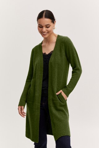 b.young Knit Cardigan in Green: front