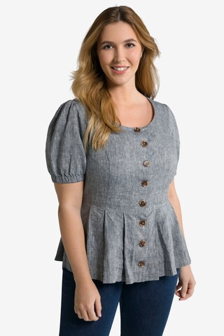 Ulla Popken Blouse in Blauw: voorkant