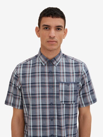 TOM TAILOR Regular fit Button Up Shirt in Blue