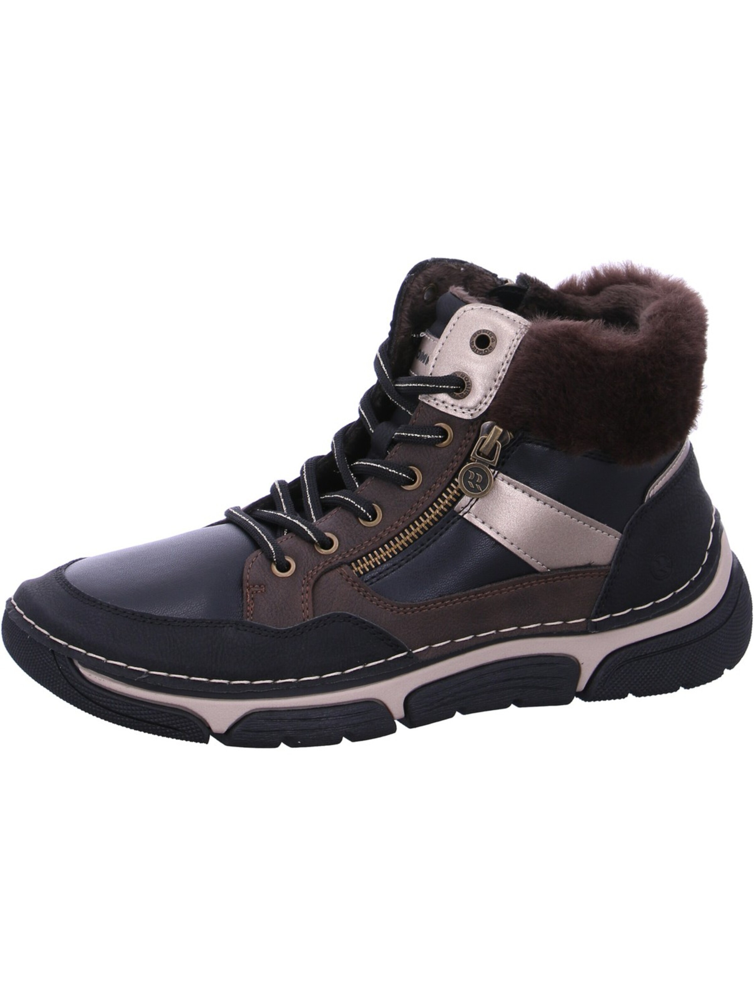 ROMIKA Lace-Up Boots 'Romika Winterstiefel Schwarz' in Black: front