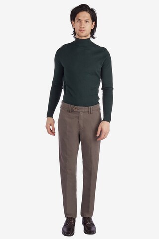 CLUB OF COMFORT Regular Chino Pants 'GARVEY' in Brown