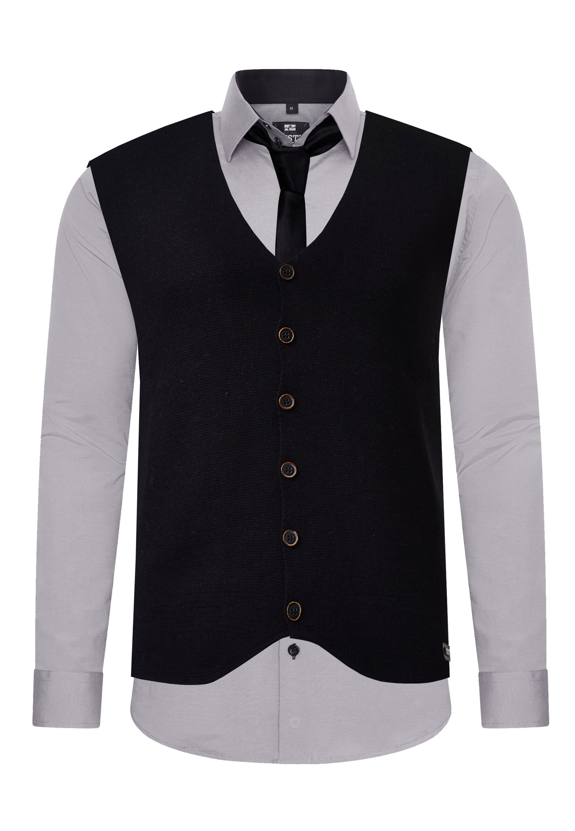 Rusty Neal Slim fit Button Up Shirt in Grey