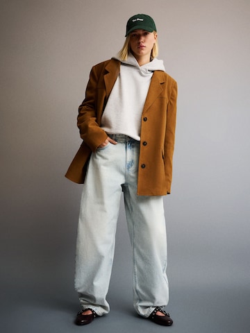 Bershka Baggy Džíny – modrá
