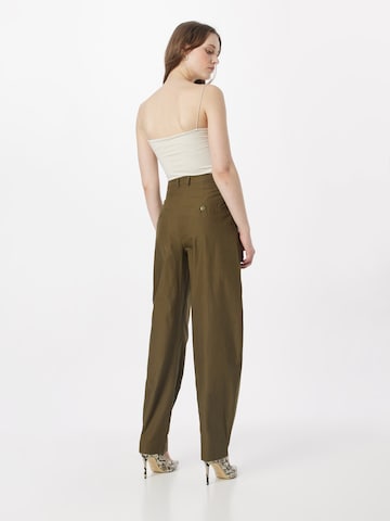 DRYKORN Loose fit Pleat-Front Pants 'ACCEPT' in Green