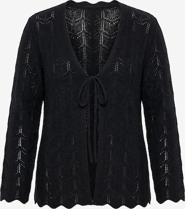 MIAMODA Knit cardigan in Black: front