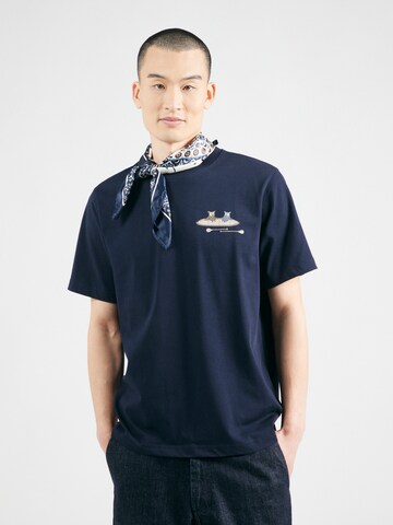 Maglietta di KnowledgeCotton Apparel in blu: frontale
