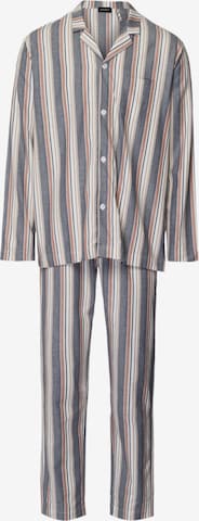 Hanro Pyjama lang 'Cozy Comfort' in Blau: Vorderseite