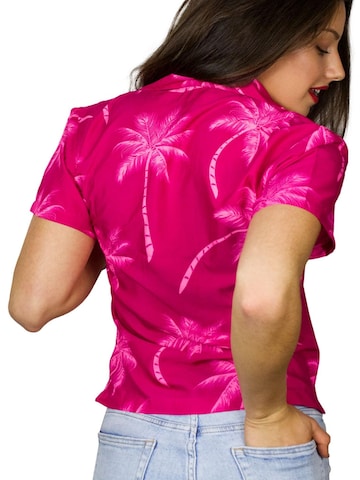 Camicia da donna 'Palmshadow' di King Kameha in rosa