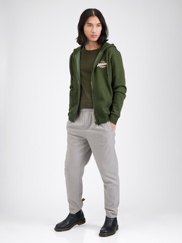 JACK & JONES Zip-Up Hoodie in Green