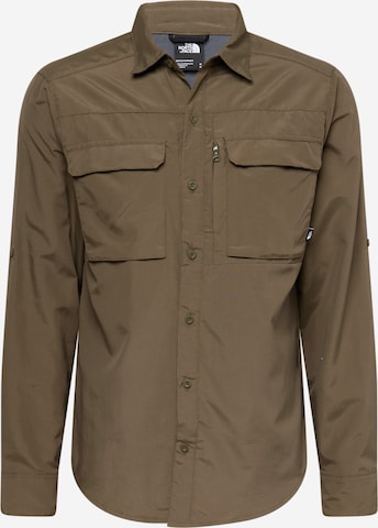 THE NORTH FACE - Regular Fit Camisa funcional 'SEQUOIA' em verde: frente