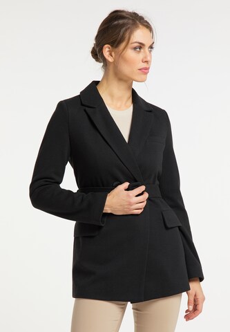 usha BLACK LABEL - Abrigo de entretiempo en negro: frente