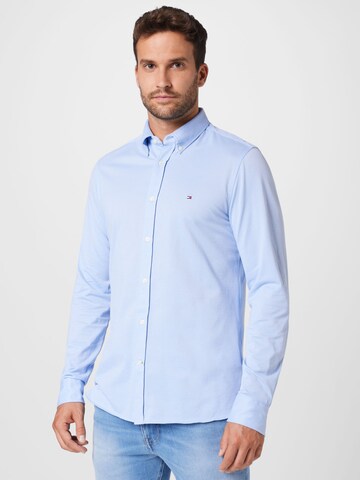 TOMMY HILFIGER Slim fit Overhemd in Blauw: voorkant