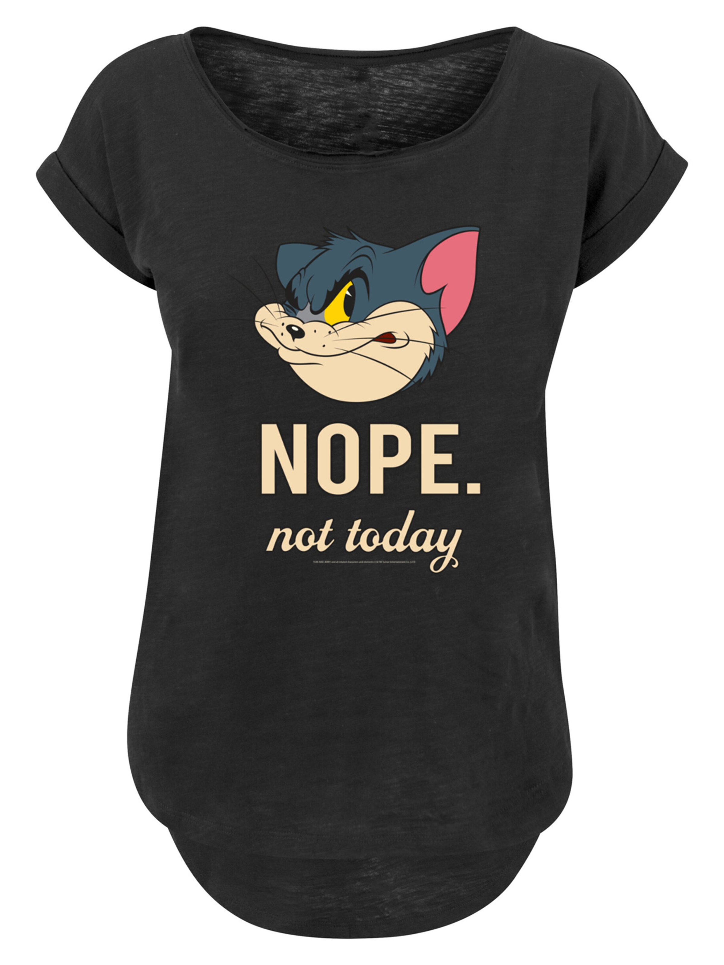 F4NT4STIC T-Shirt 'Tom and Jerry TV Serie Nope Not Today' in Schwarz: Vorderseite