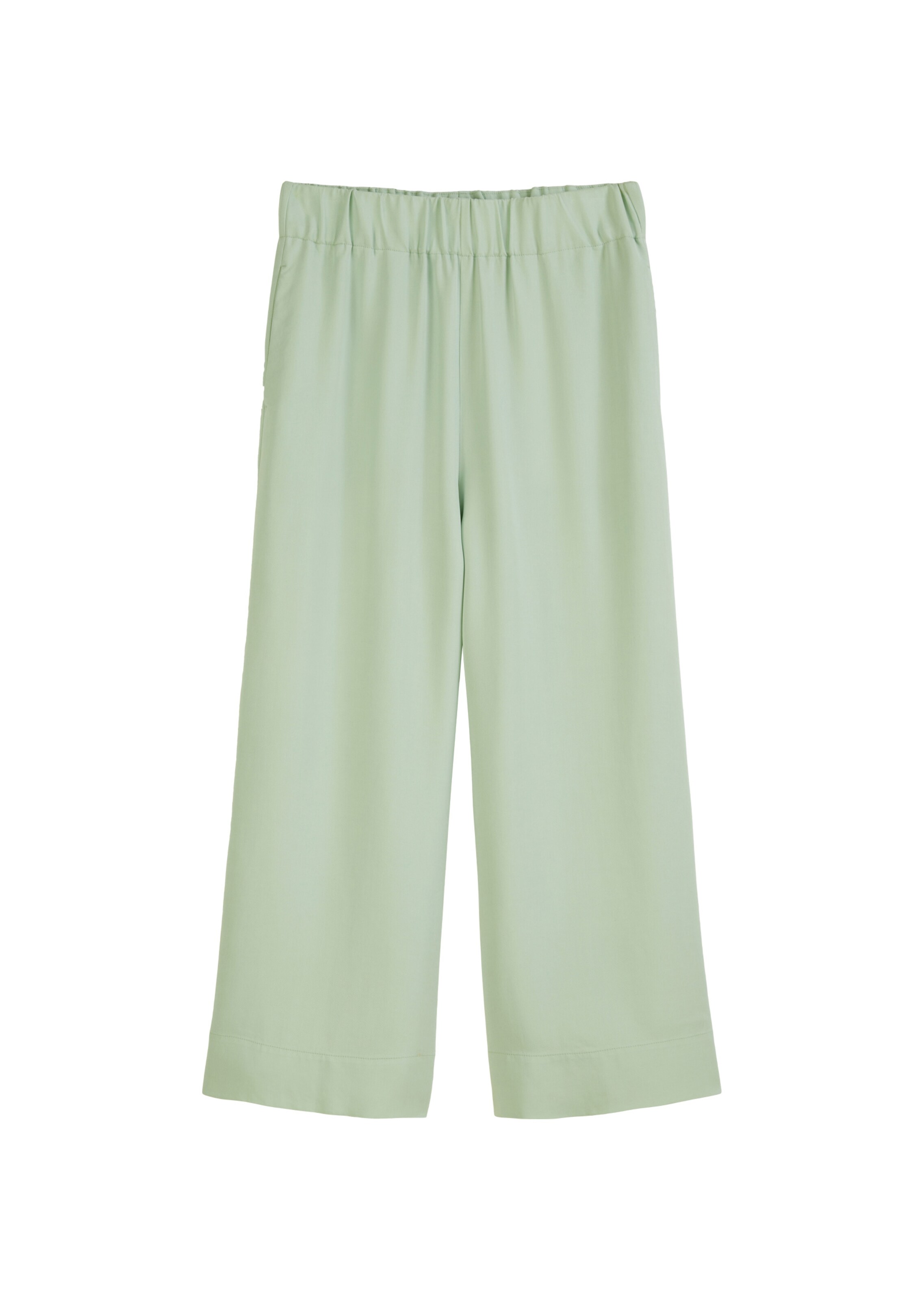 Marc O'Polo DENIM Wide leg Broek in Groen: voorkant