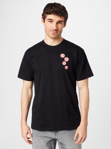 Cleptomanicx T-Shirt 'Dice' in Schwarz: Vorderseite