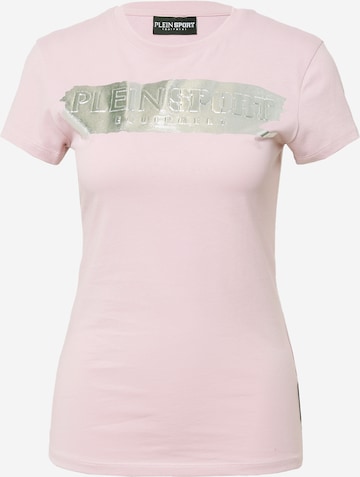 T-shirt Plein Sport en rose : devant