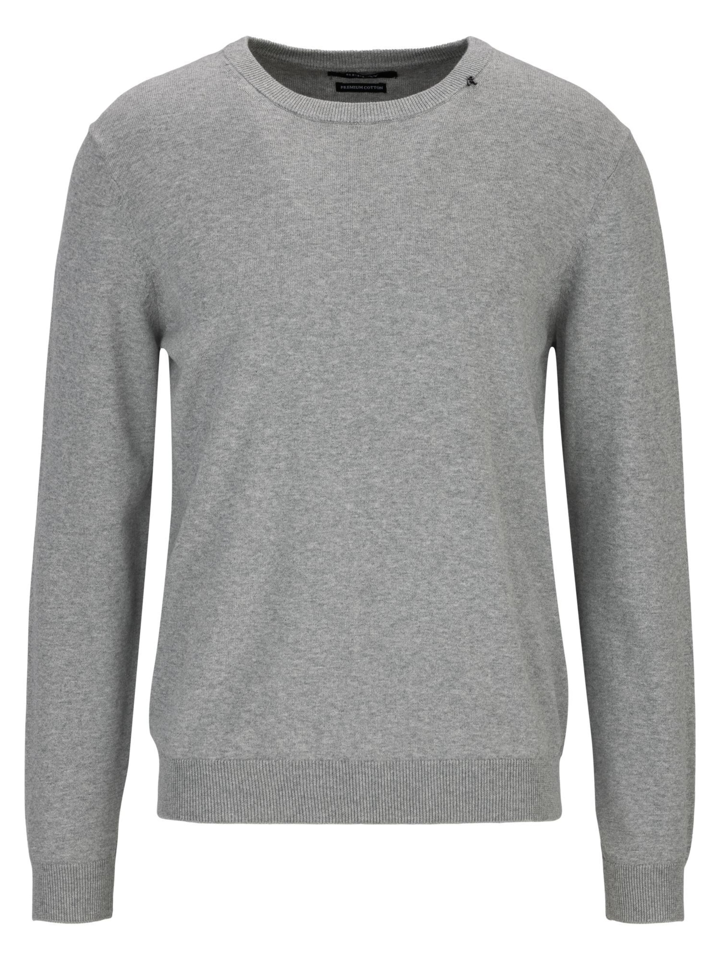 19V69 ITALIA Pullover 'Masche' in Grau: Vorderseite