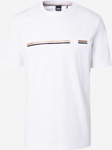 Tricou 'C-Taut' de la BOSS pe alb: față