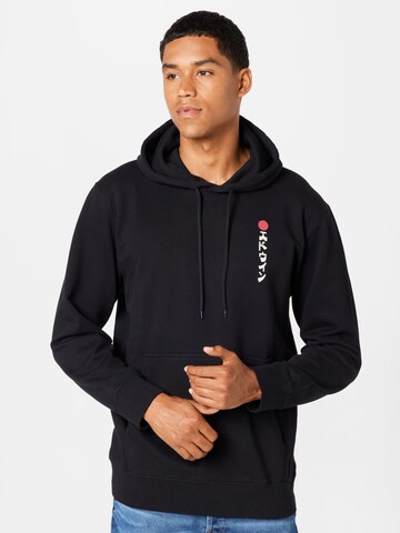 EDWIN Sweatshirt in Zwart: voorkant