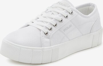 FCUK Sneakers in White: front