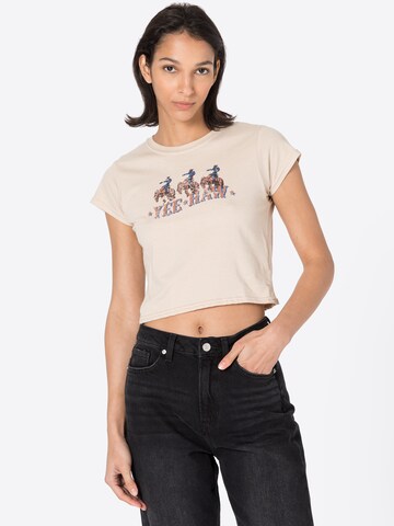 Nasty Gal T-Shirt in Beige: predná strana