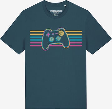 T-Shirt ' Retro Joystick ' Watapparel en bleu : devant