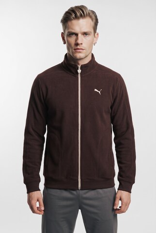 PUMA Funktionele fleece-jas 'Essentials Elevated' in Rood: voorkant