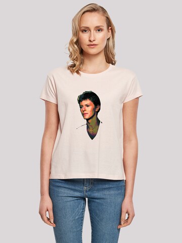 T-shirt 'TV Times Pop Star David Bowie 1977' F4NT4STIC en rose : devant