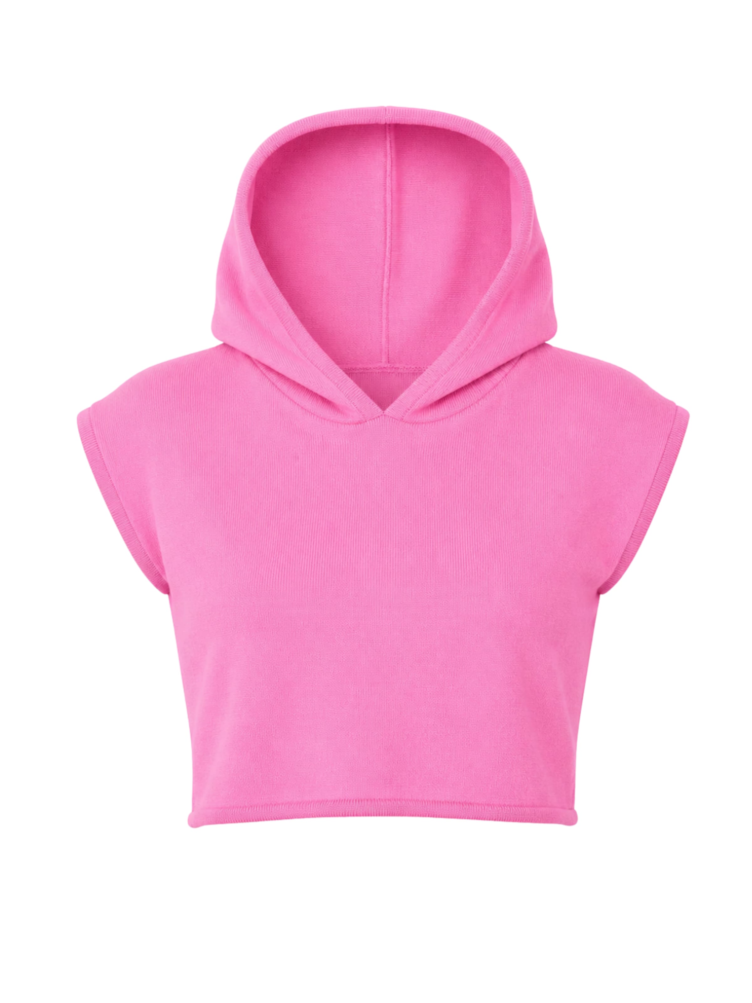 Süel knitwear - Top de punto 'Hanna Hoodie' en rosa: frente