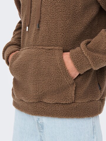 Only & Sons Sweatshirt 'Remy' in Brown