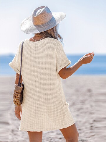 Cupshe Strandkleid 'V-neck cover-up'‌‌‌ in Weiß