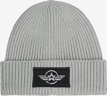 Neverless Beanie 'Airforce Wings' in Grey: front