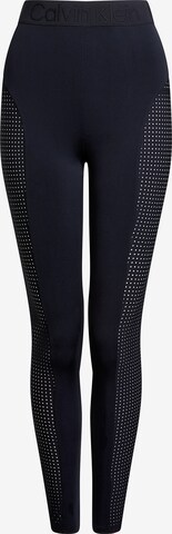 Skinny Pantalon de sport Calvin Klein Sport en noir : devant