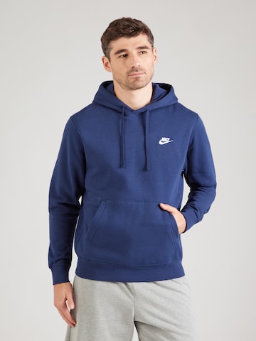 Coupe regular Sweat-shirt 'Club Fleece' Nike Sportswear en bleu : devant