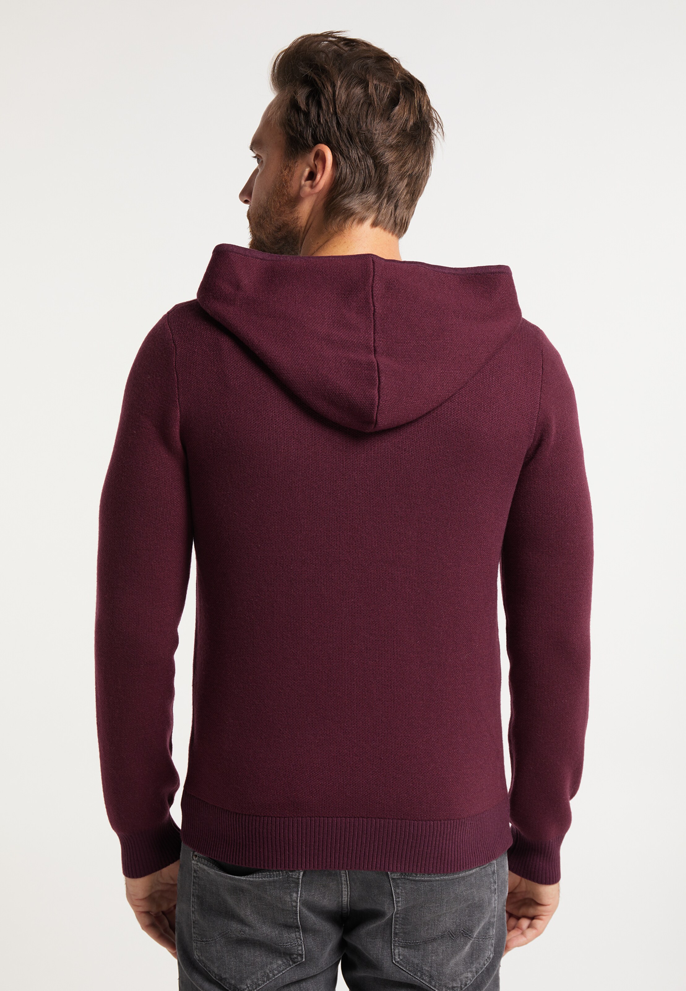 Männer Pullover & Strick DreiMaster Vintage Strickjacke in Bordeaux - GT89183 Männer Pullover & Strick DreiMaster Vintage Strickjacke in Bordeaux - GT89183