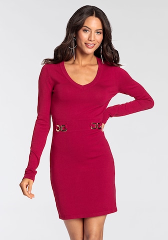 MELROSE Knitted dress in Pink: front