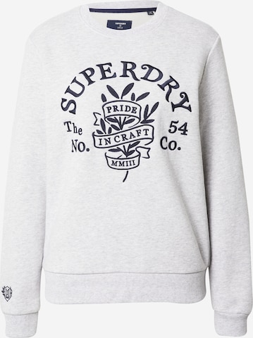 Superdry Sweatshirt 'Pride In Craft' in Grey: front