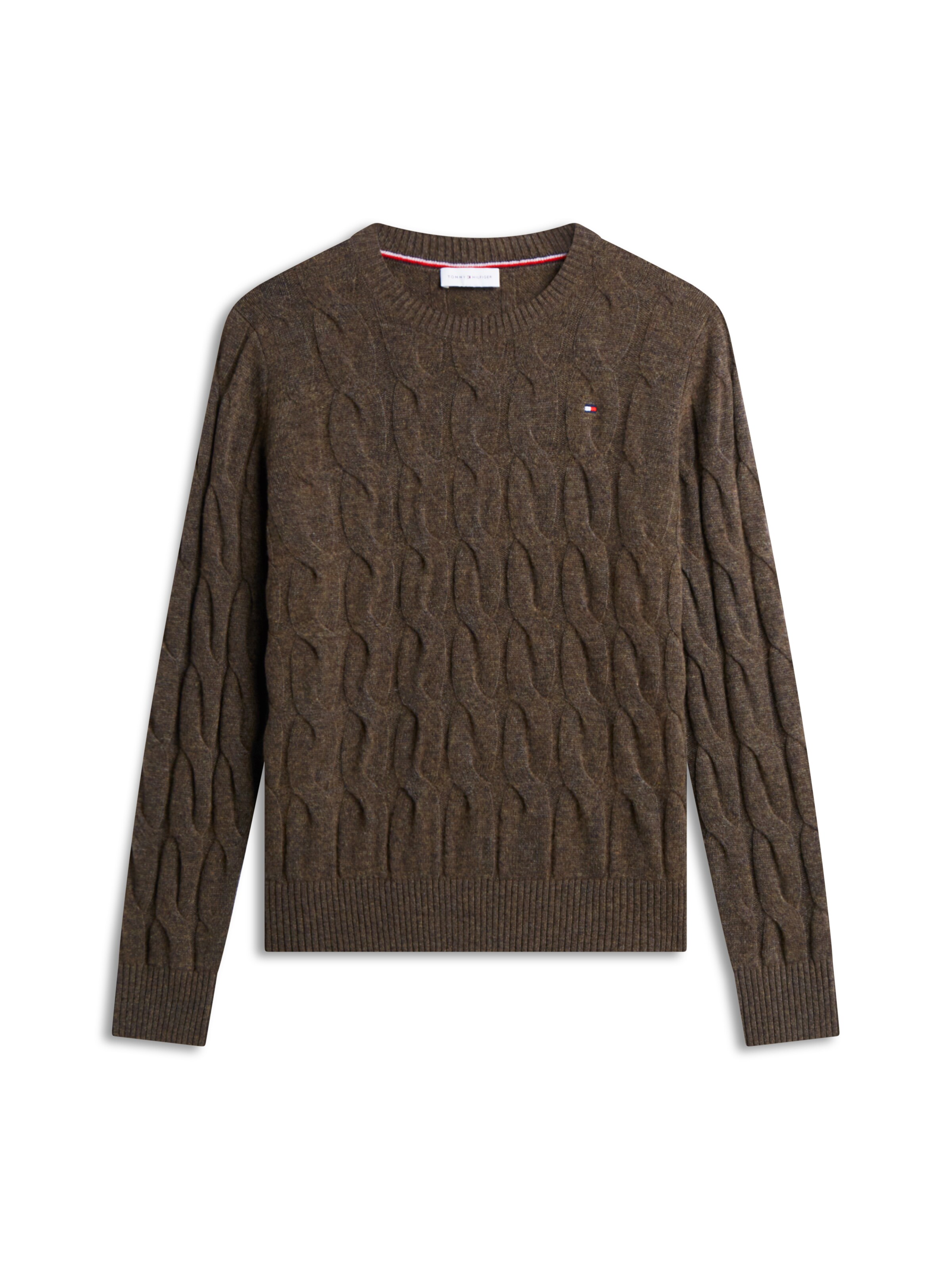 TOMMY HILFIGER Pulover | rjava barva: sprednja stran