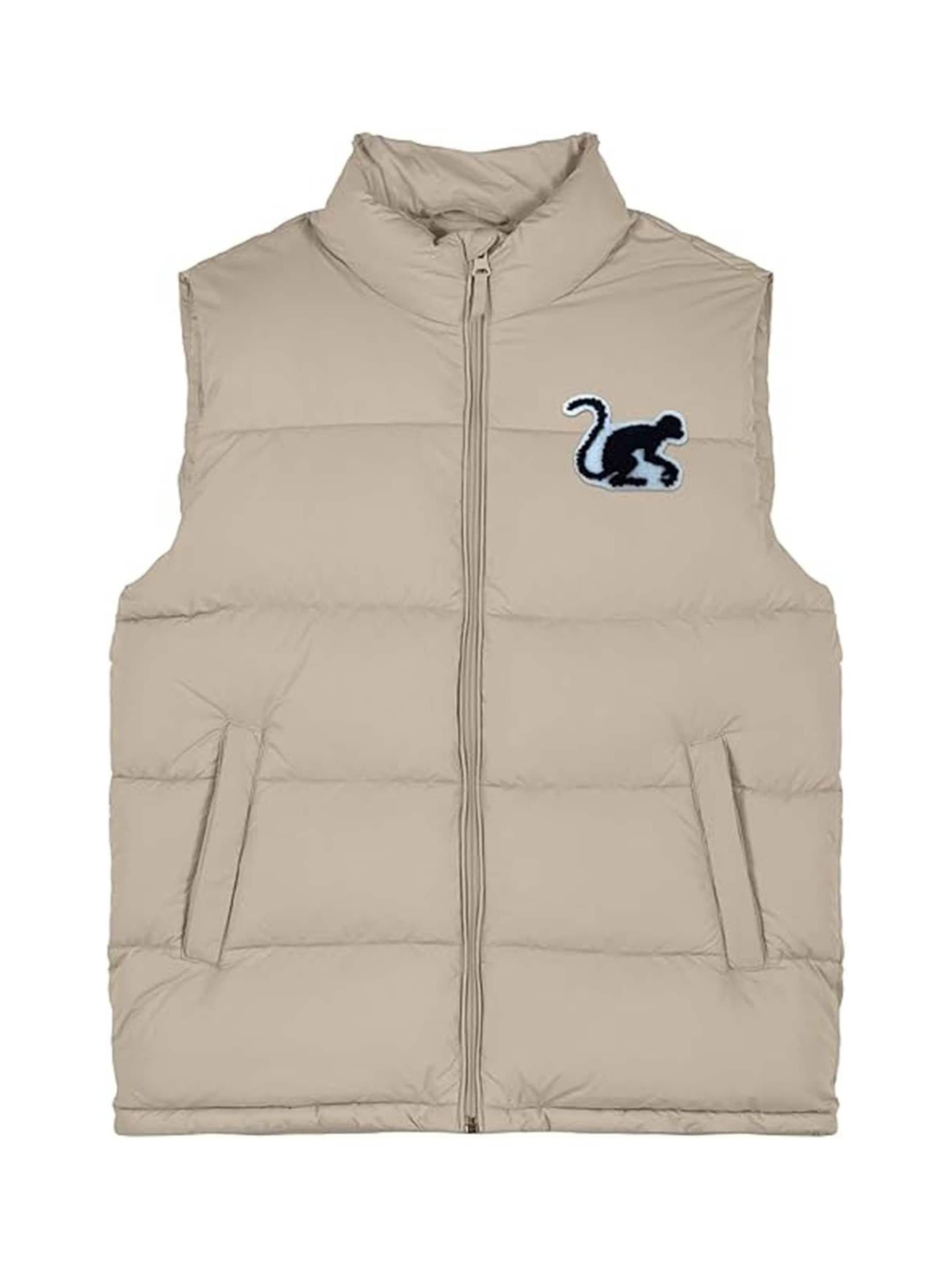 Surf Monkey - Chaleco deportivo 'Pufferweste' en beige: frente