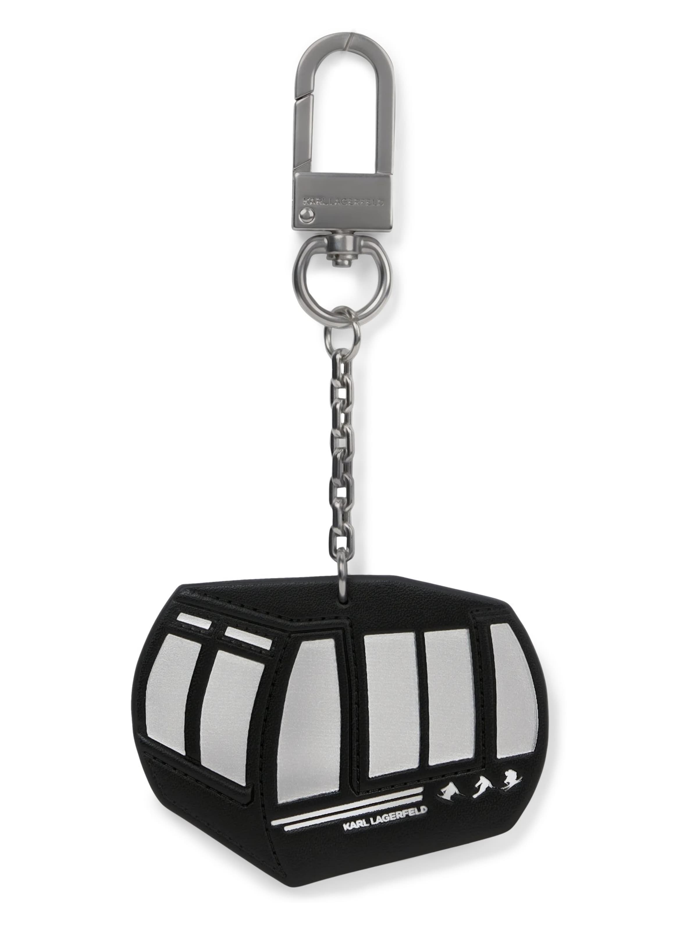 Karl Lagerfeld Sleutelhanger 'Ikon Gondel' in Zwart: voorkant