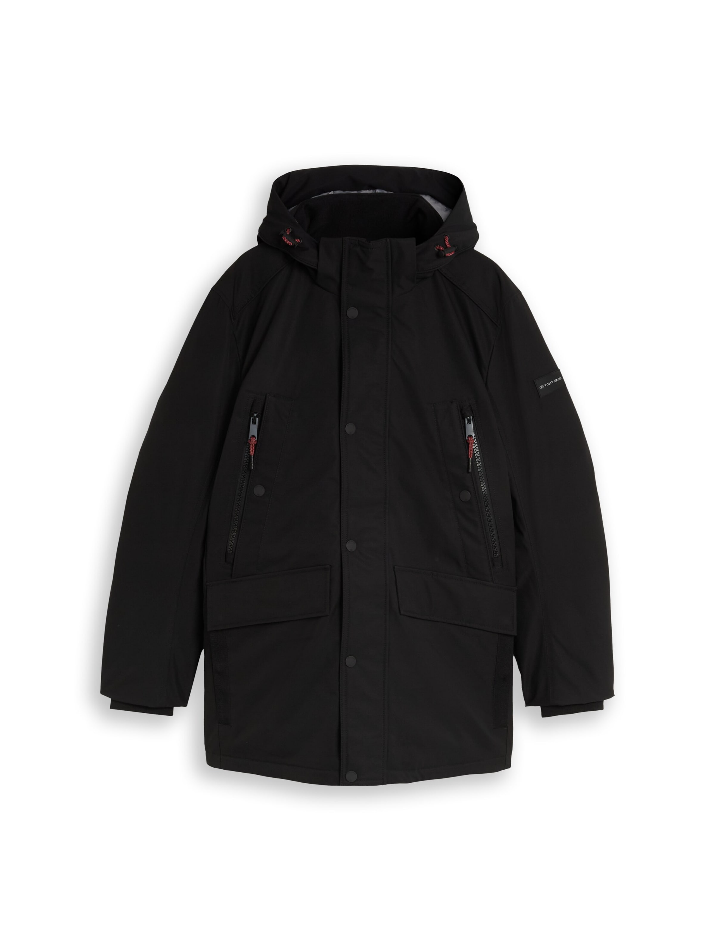 TOM TAILOR Weatherproof jacket in Black: front