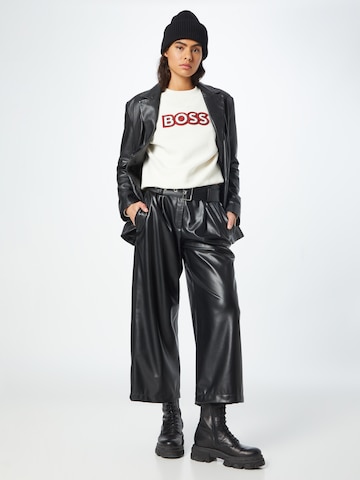 BOSS Orange Sweatshirt 'Ecaisa' i vit