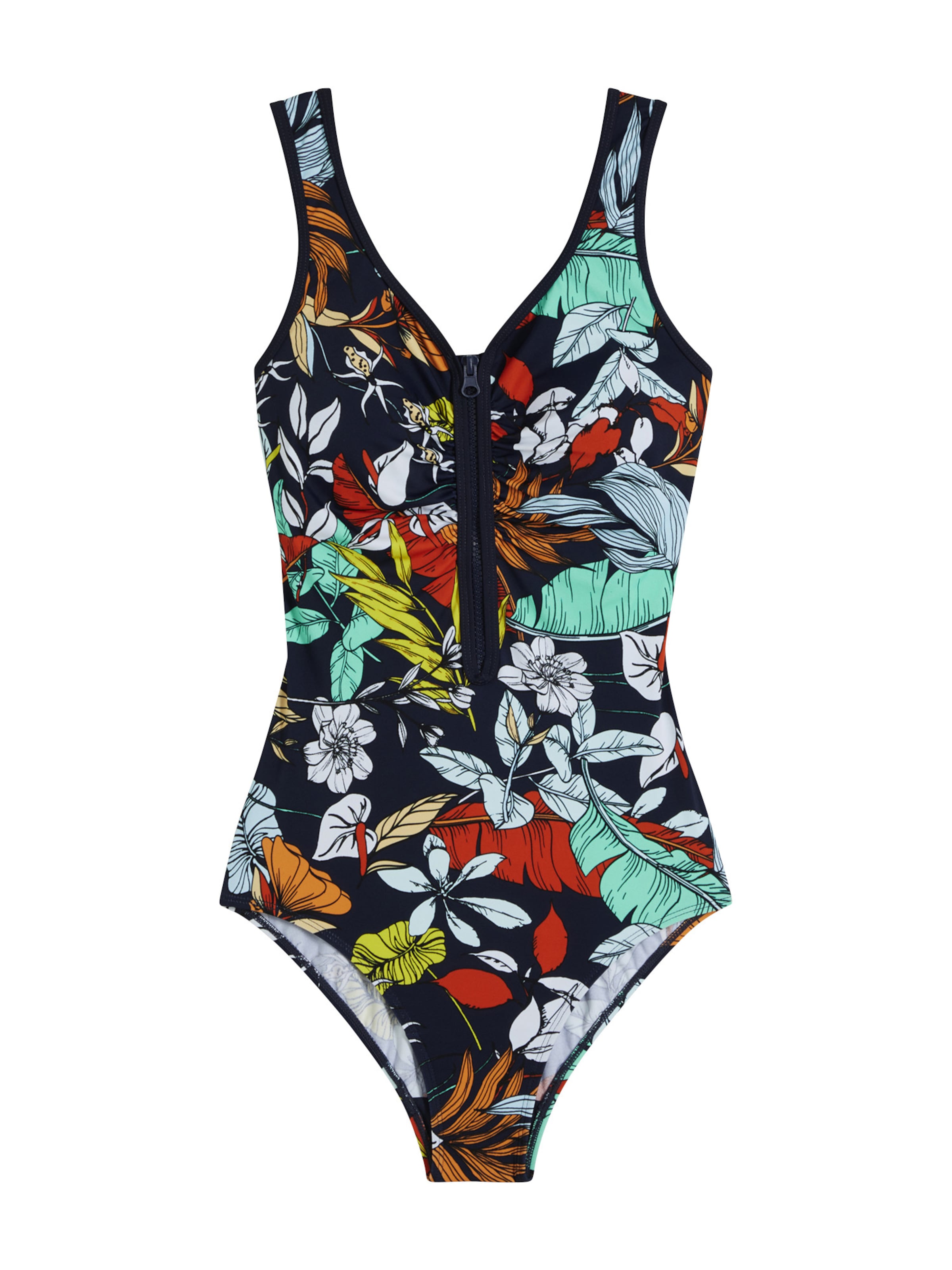 bonprix Klassiek Badpak in Blauw: voorkant