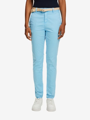 Coupe slim Pantalon ESPRIT en bleu : devant