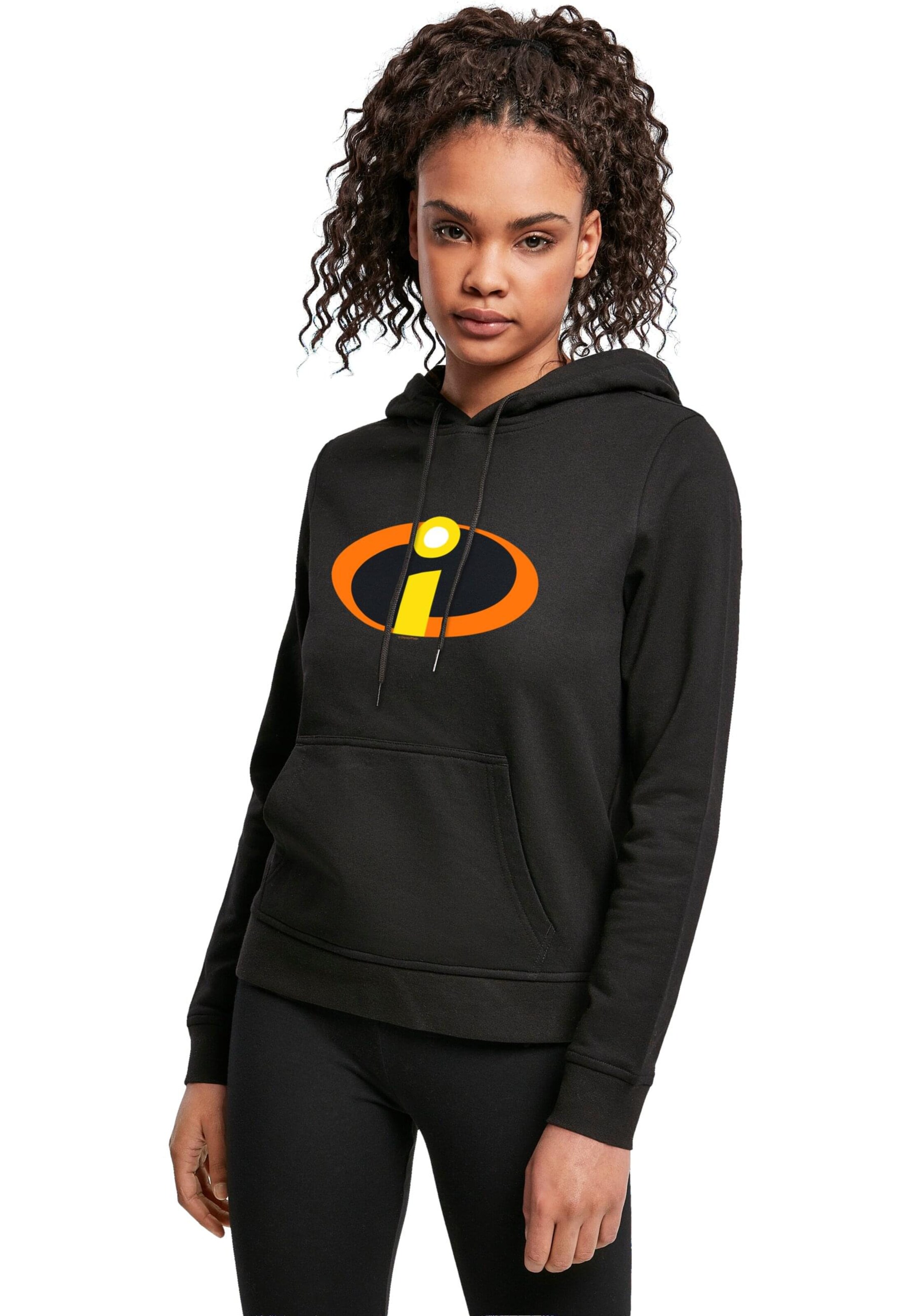 ABSOLUTE CULT Sweatshirt 'The Incredibles 2 - Costume' in Zwart: voorkant