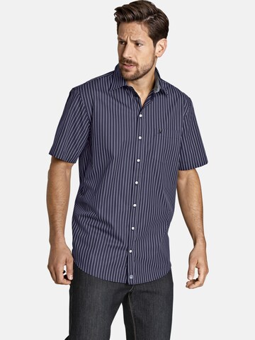 Jan Vanderstorm Comfort fit Button Up Shirt 'Perttu' in Blue: front